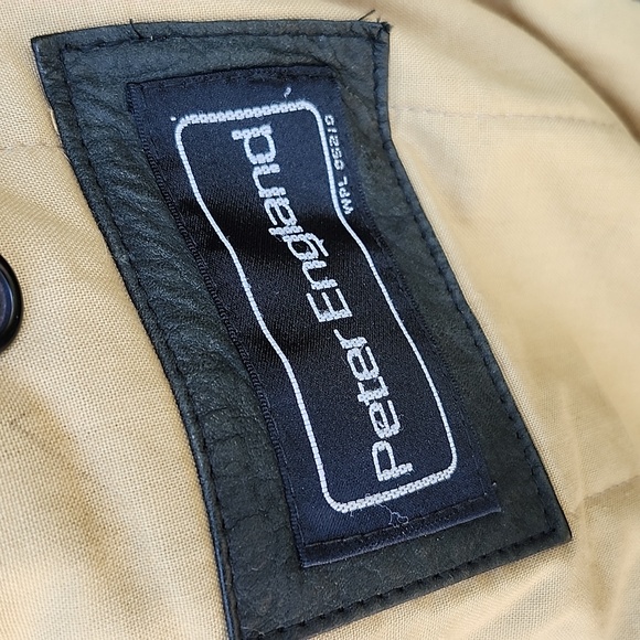 VTG PETER ENGLAND 1980's AVIATION MISSION CLASSIC LEATHER BOMBER JACKET - Picture 6 of 10